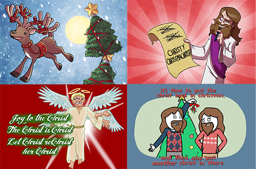 Christmachrist Holiday Card Set from SMBC - Webcomic Merchandise
