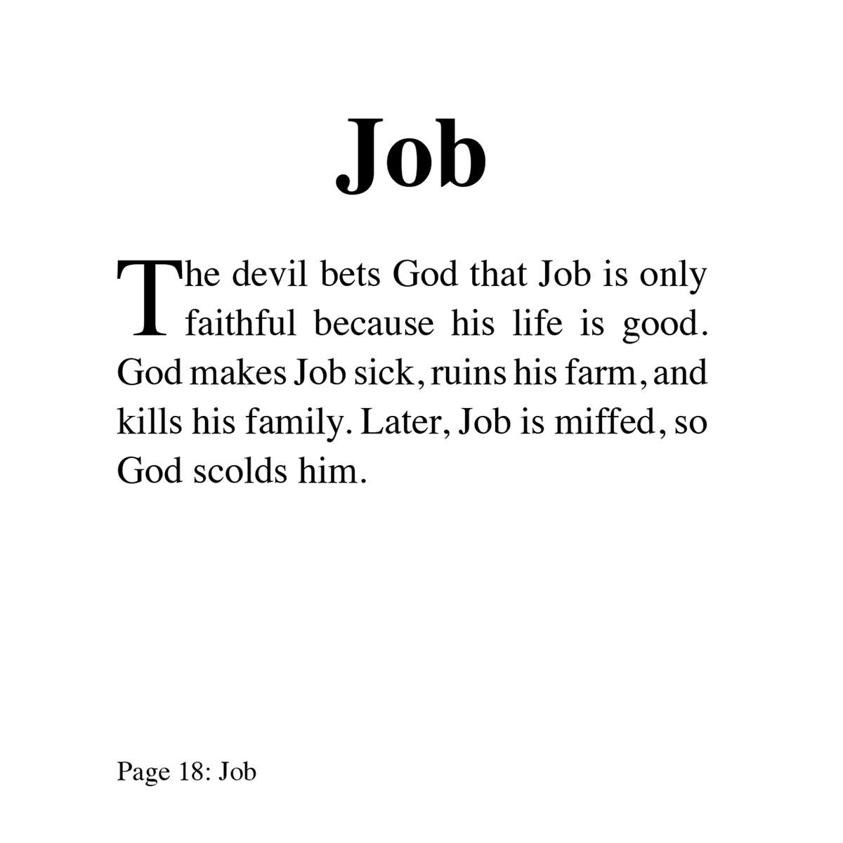 The Holy Bible: Abridged Beyond the Point of Usefulness
