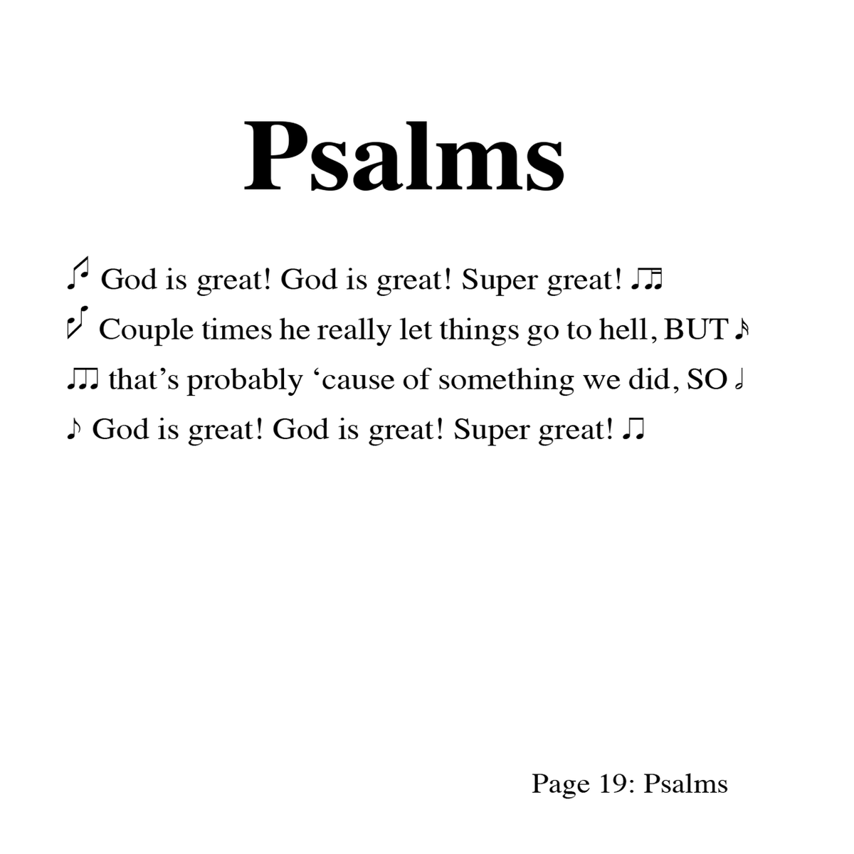 The Holy Bible: Abridged Beyond the Point of Usefulness
